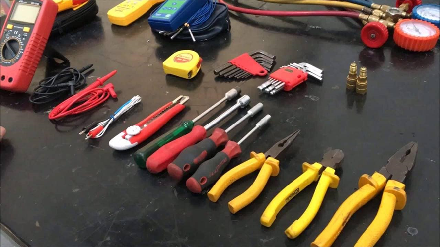 Ferramentas de técnico em refrigeração